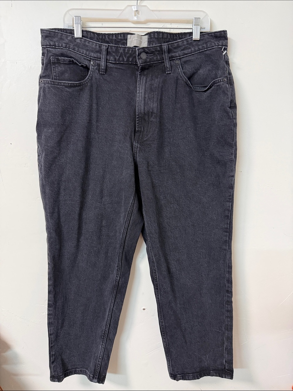 Everlane Charcoal Black Straight-Leg Jeans